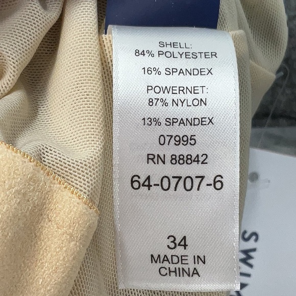 Swimsuits for All Lightweight Scoop Neck Blouson Tankini Top Plus Size 34 NWT - Picture 6 of 8